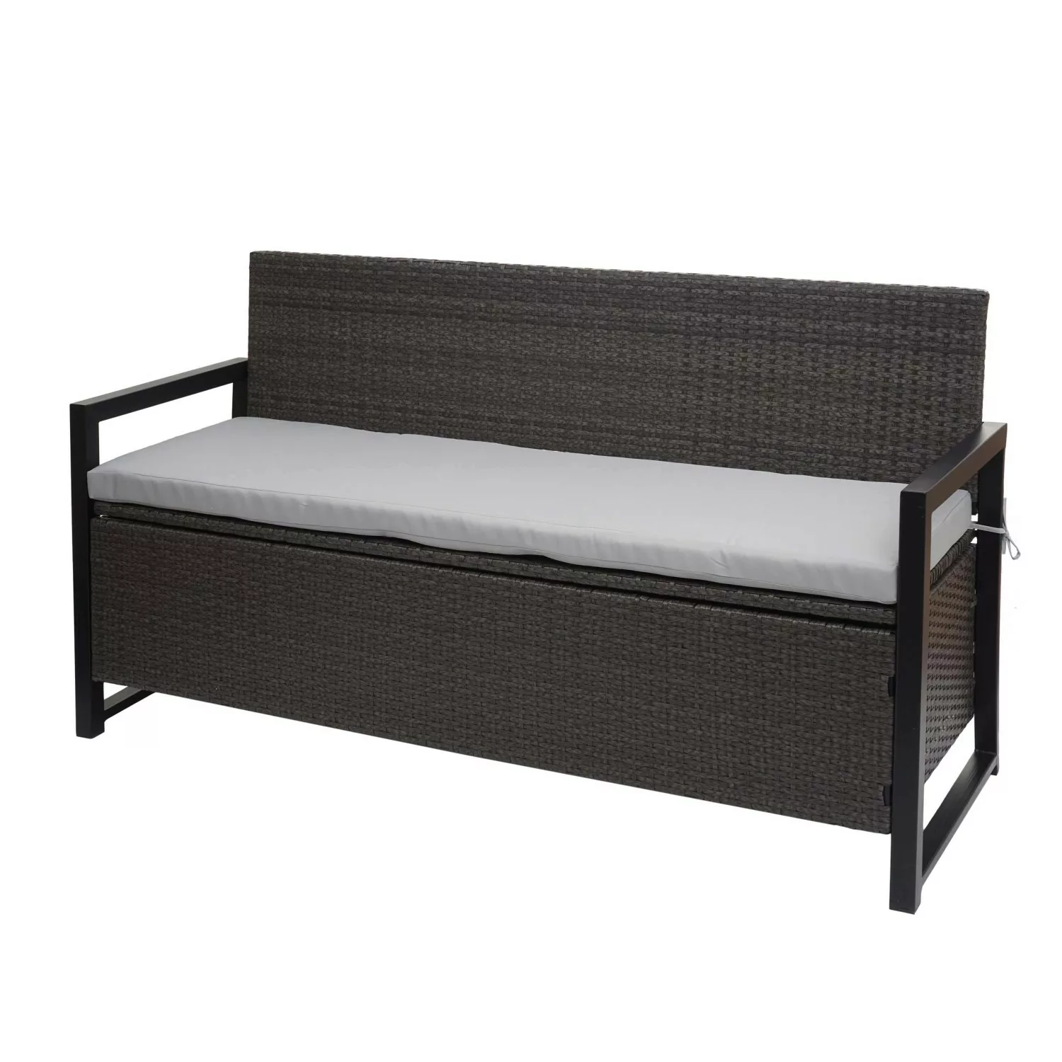 MCW Poly-Rattan 3er Sitzbank F39 Grau Kissen Grau günstig online kaufen