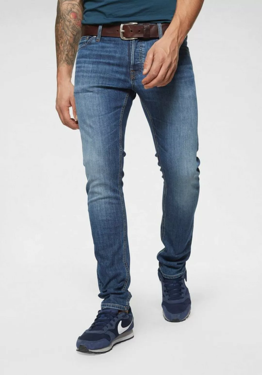 Jack & Jones Herren Jeans JJIGLENN JJORIGINAL AM 814 - Slim Fit - Blau - Bl günstig online kaufen