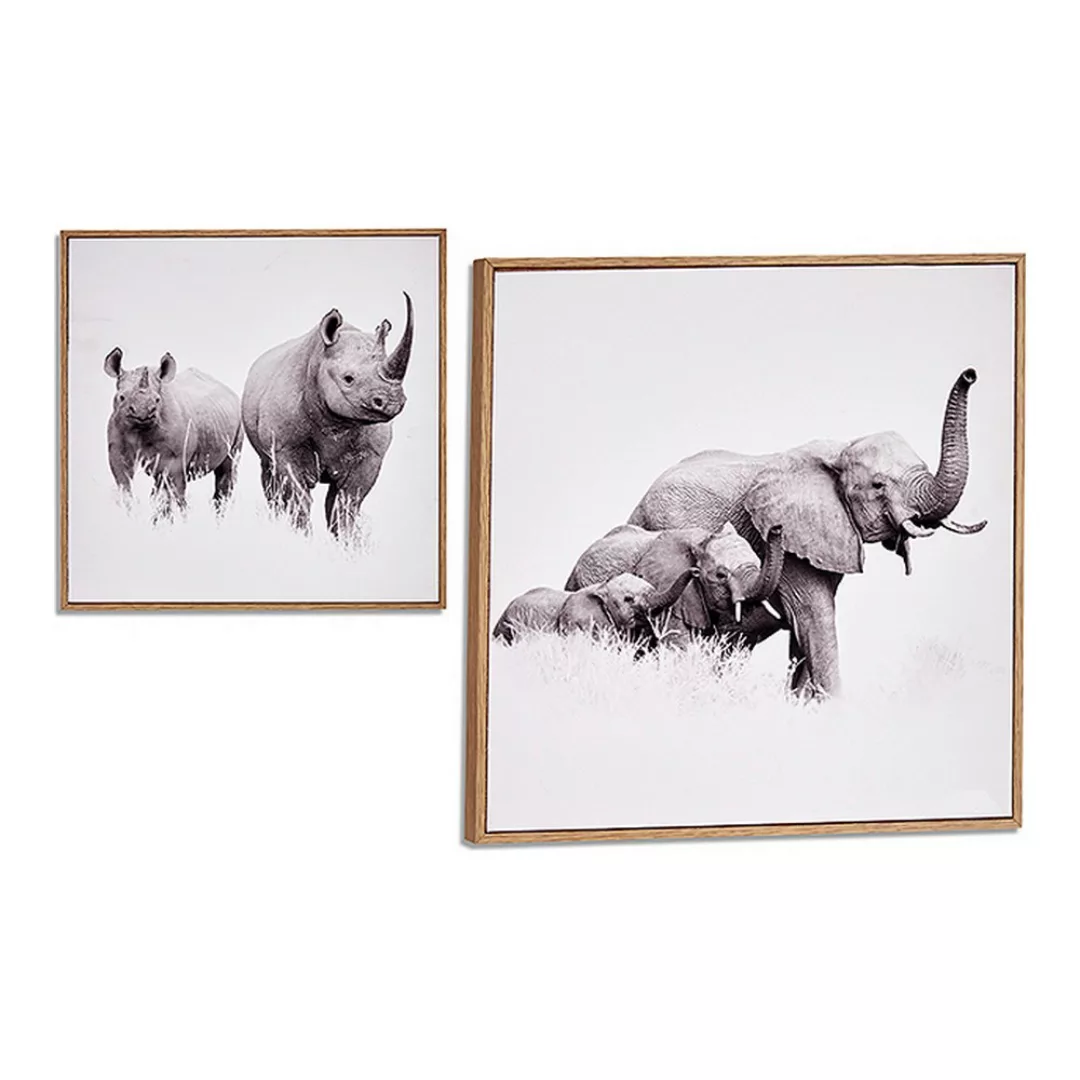 Bild Mit Rahmen Tiere Holz Spanplatte (31 X 2 X 31 Cm) günstig online kaufen