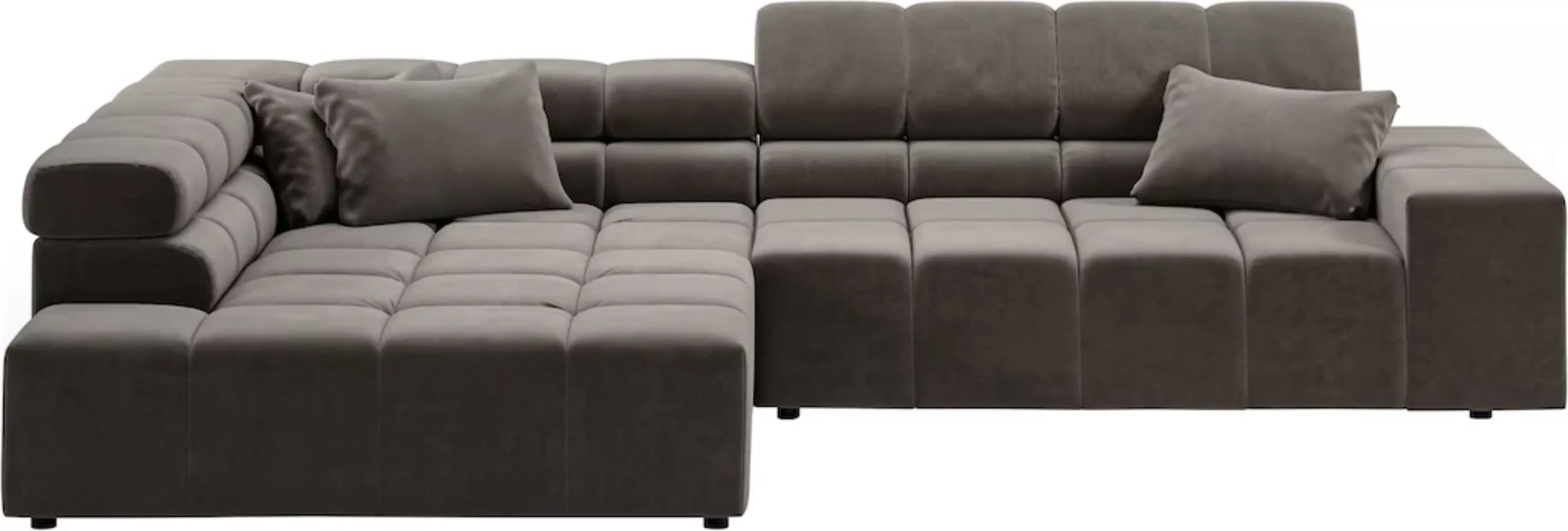 INOSIGN Ecksofa "Ancona incl. Kopfteilverstellung, Zierkissen Breite 319cm, günstig online kaufen