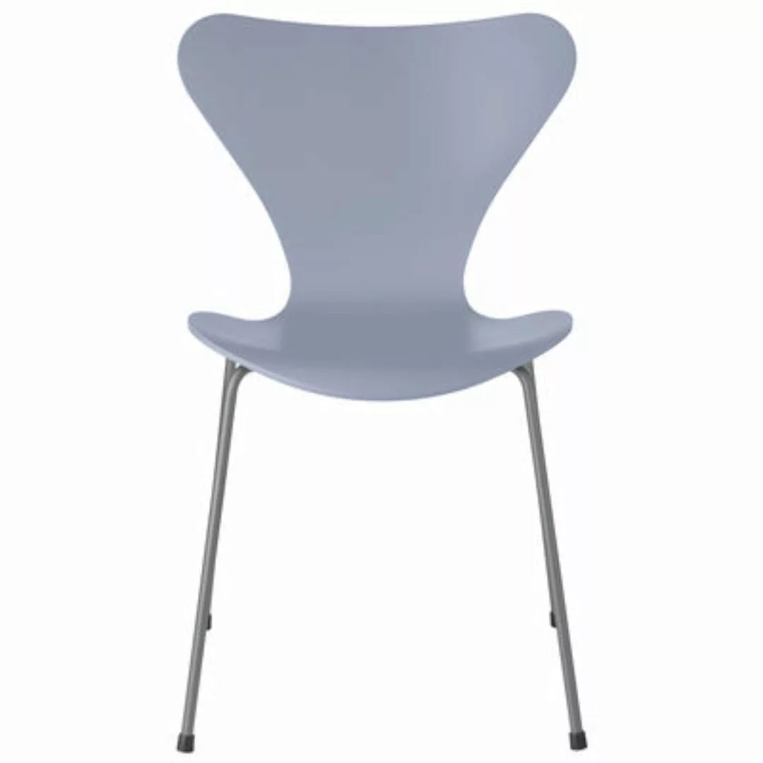 Stapelbarer Stuhl Série 7 holz blau / Esche gebeizt - Fritz Hansen - Blau günstig online kaufen