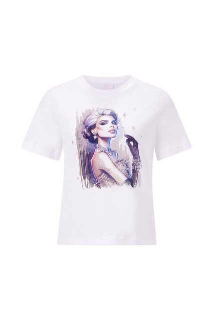 Rich & Royal T-Shirt Elegant t-shirt with woman print or günstig online kaufen