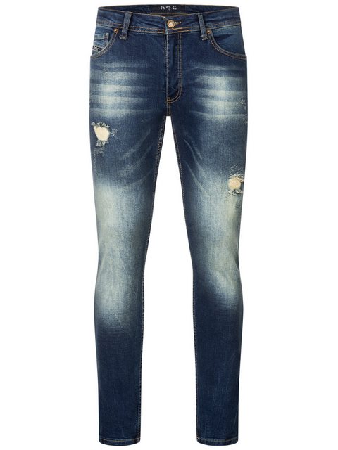 Rock Creek Straight-Jeans Herren Jeans Stonewashed Blau RC-2435 günstig online kaufen