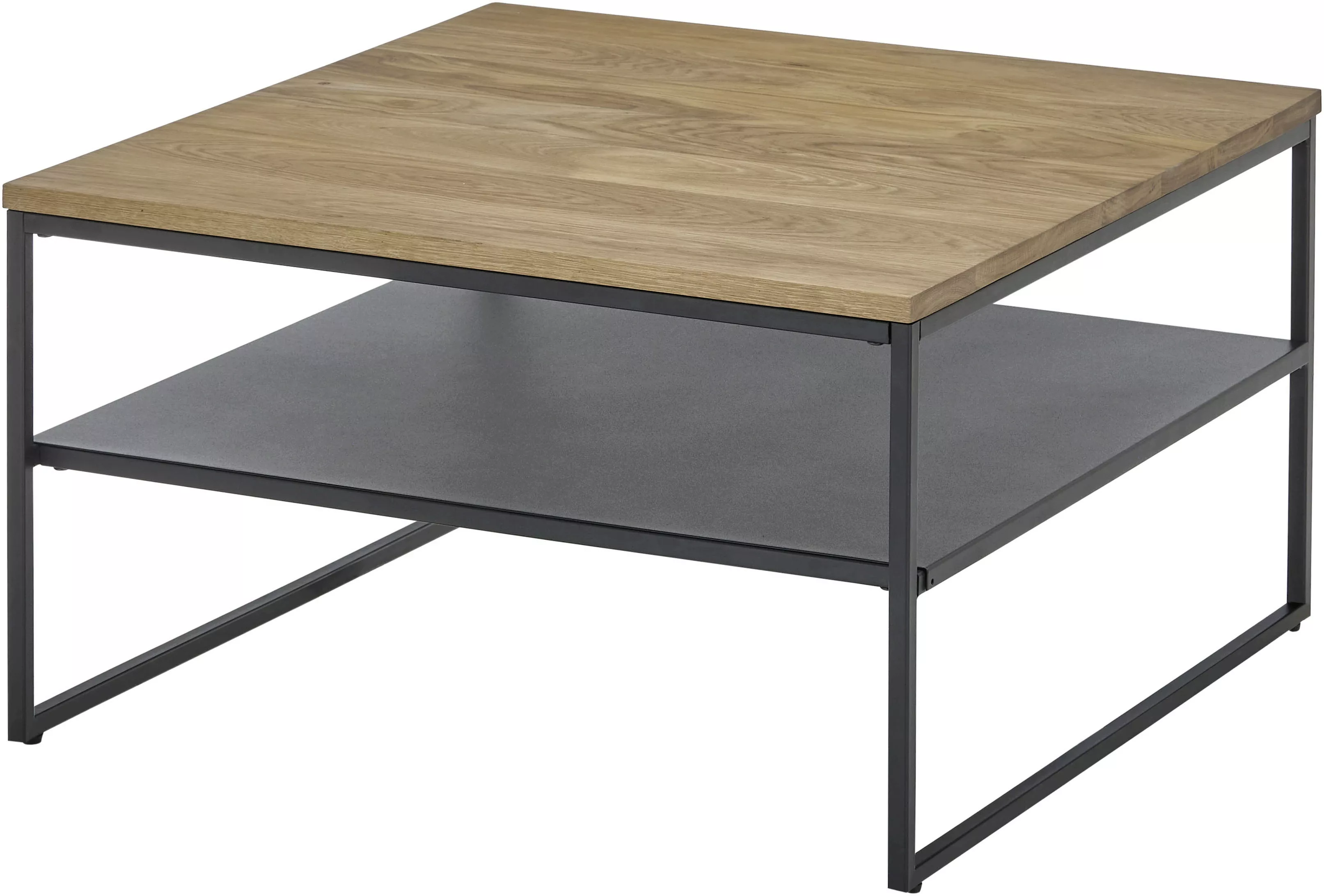 MCA furniture Couchtisch "MINERAL", Eiche massiv, geölt, quadratisch, Metal günstig online kaufen