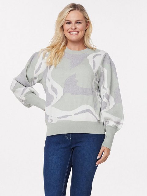 Christian Materne Jacquardpullover Langarmpullover mit Camouflage-Muster günstig online kaufen