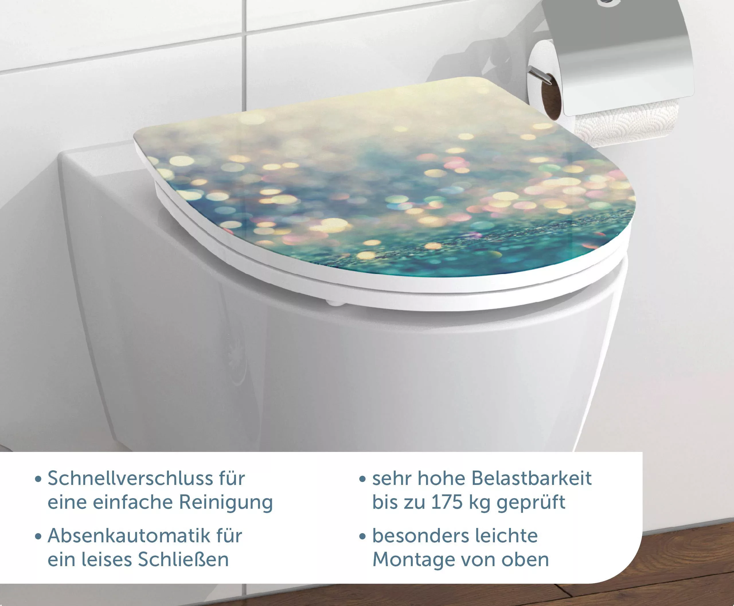 Schütte WC-Sitz »Magic Light«, Duroplast, mit Absenkautomatik und Schnellve günstig online kaufen