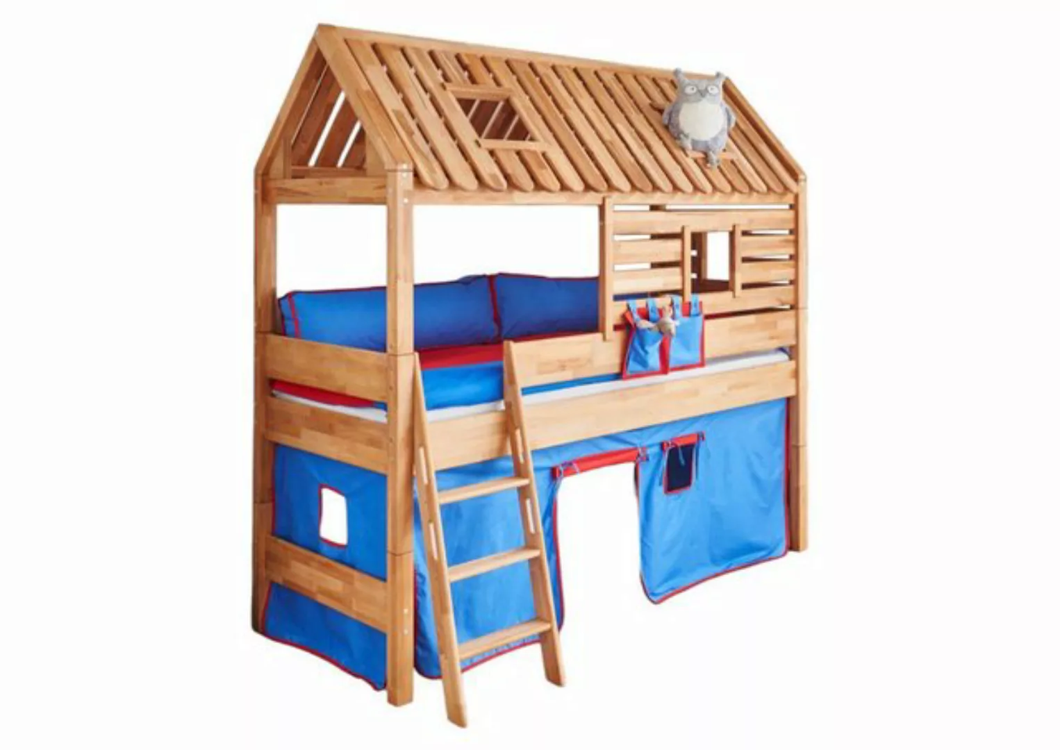 58 aufm Kessel Bettgestell Spielbett Ghira 208x127x222 Hochbett Massivholz günstig online kaufen