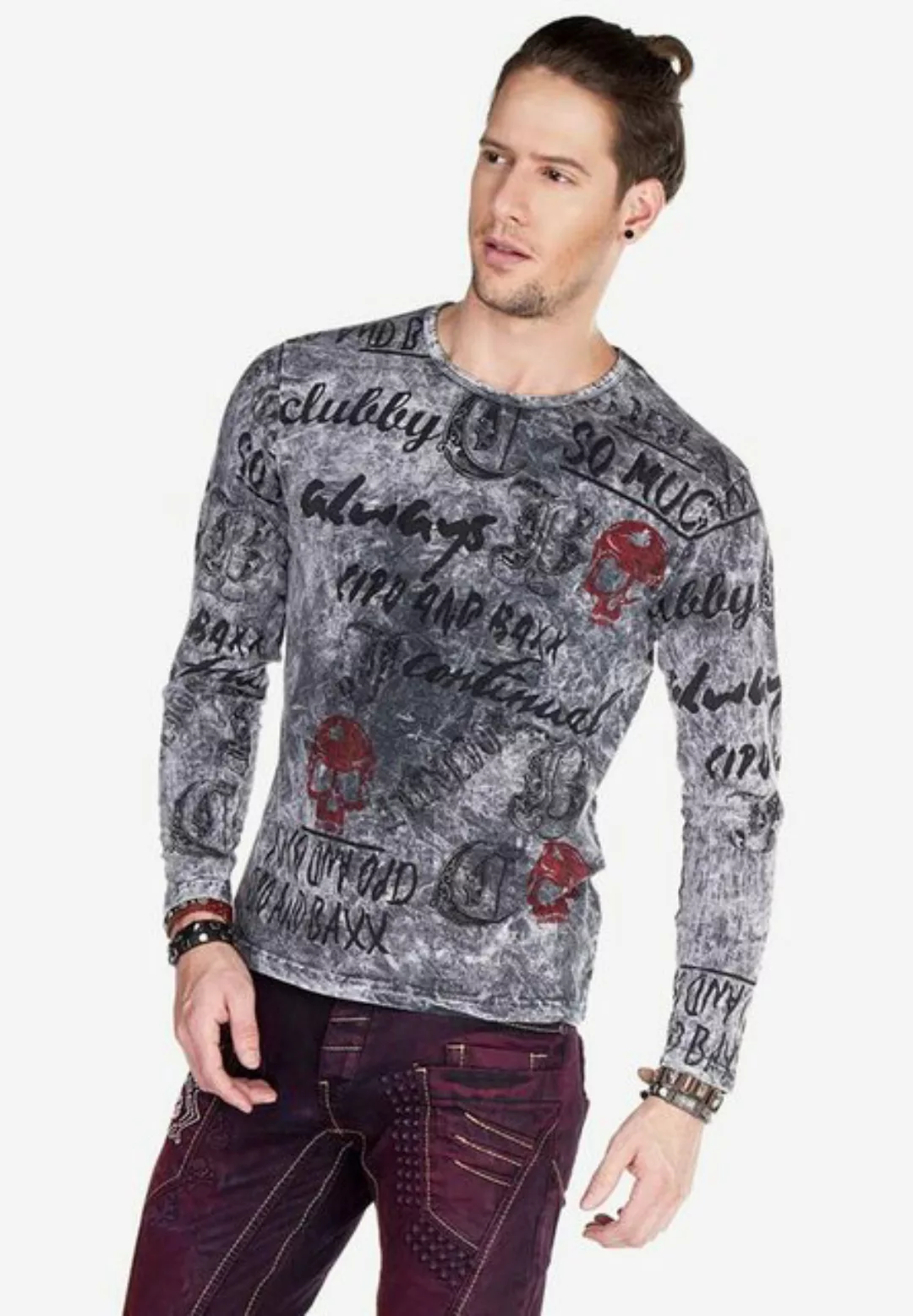 Cipo & Baxx Sweatshirt, mit coolen Allover-Prints günstig online kaufen