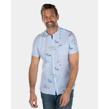 New Zealand  Kurzarm Hemdbluse Shirt für Erwachsene in blau günstig online kaufen