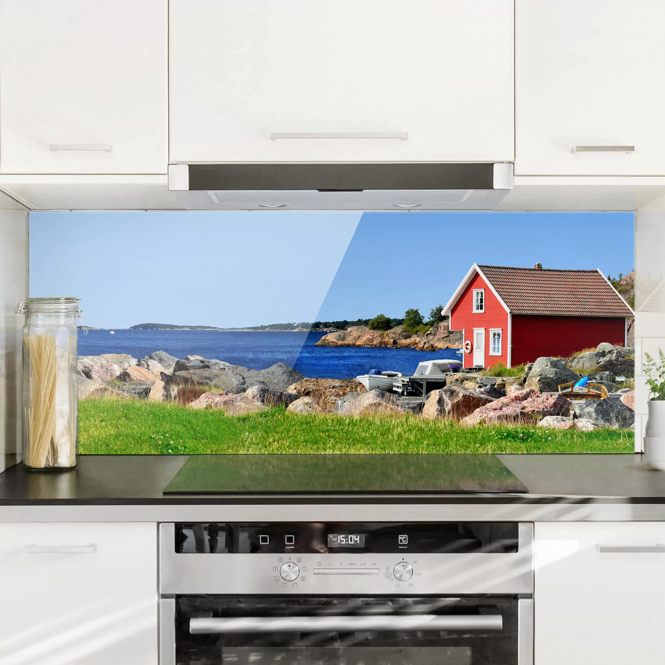 Glas Spritzschutz Natur & Landschaft - Panorama Urlaub in Norwegen günstig online kaufen