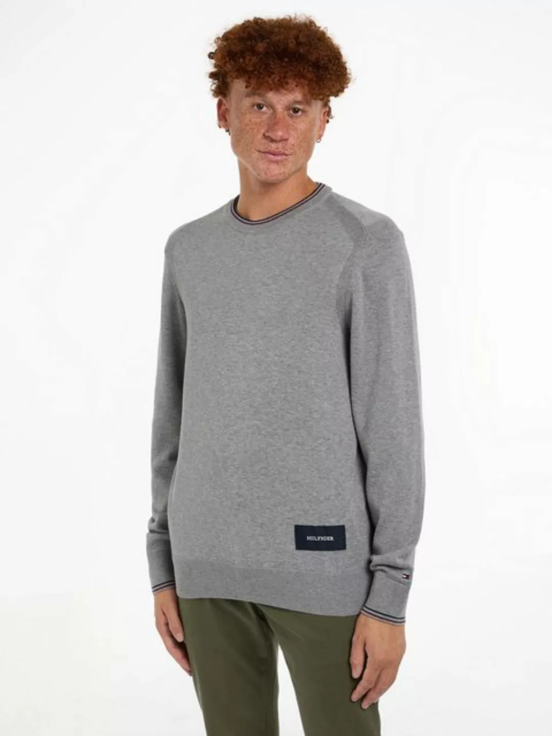 Tommy Hilfiger Rundhalspullover RWB COTTON CREW NECK farbliche Akzente in T günstig online kaufen