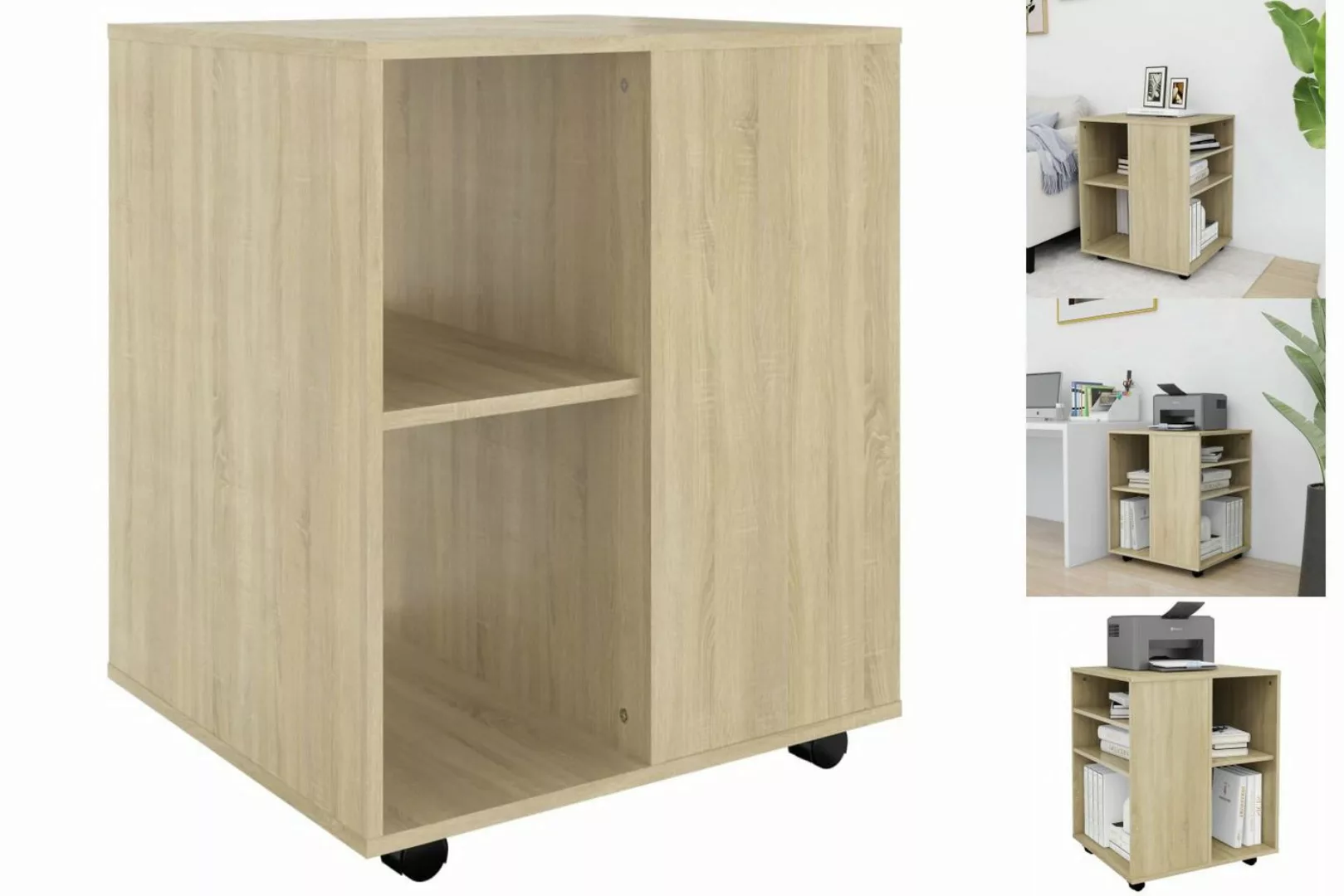 vidaXL Aktenschrank Rollschrank Sonoma-Eiche 60x53x72 cm Spanplatte günstig online kaufen