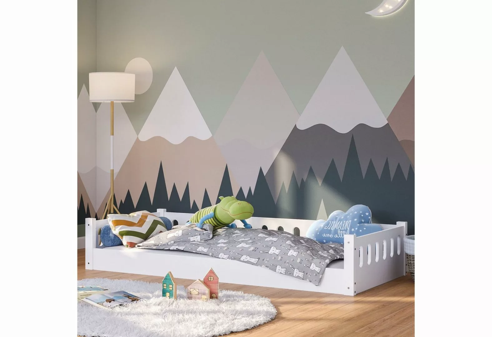 Bellabino Kinderbett Miera (Bodenbett 90x200 cm, inkl. Rolllattenrost), mit günstig online kaufen