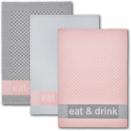 Dyckhoff Geschirrtuch »Eat & Drink, Maße je Tuch ca. 50x70 cm«, (Set, 6 tlg günstig online kaufen