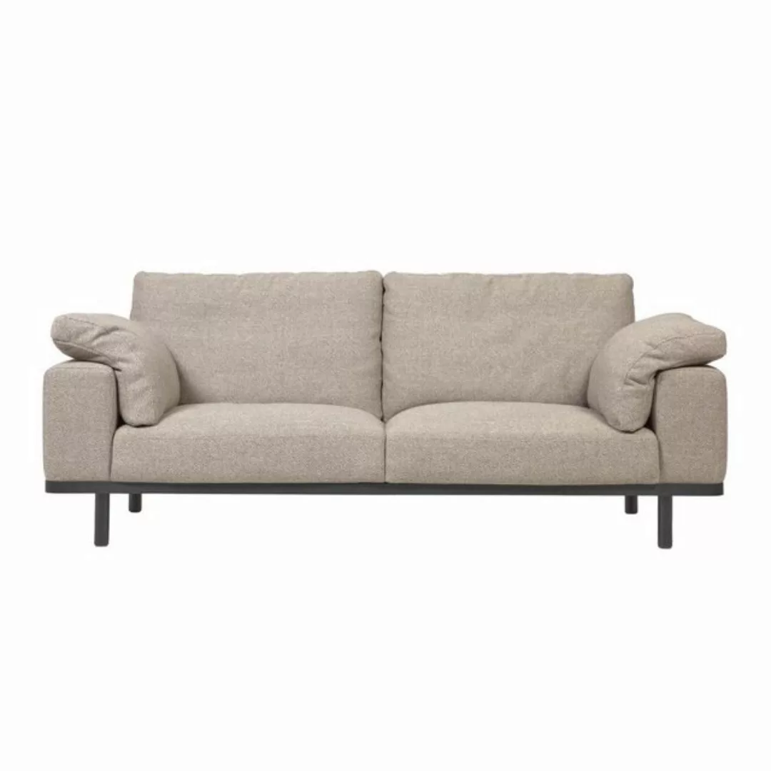 Natur24 Sofa Sofa Noa 3-Sitzer mit beigen Kissen 230cm Couch günstig online kaufen