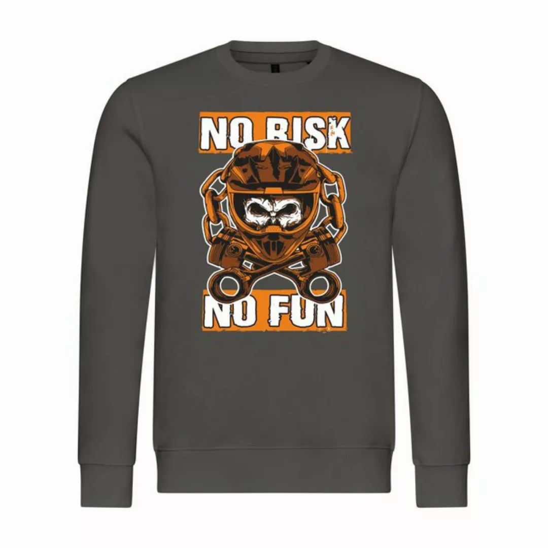 deinshirt Rundhalspullover Herren Pullover No risk no fun Mit Print Motiv, günstig online kaufen