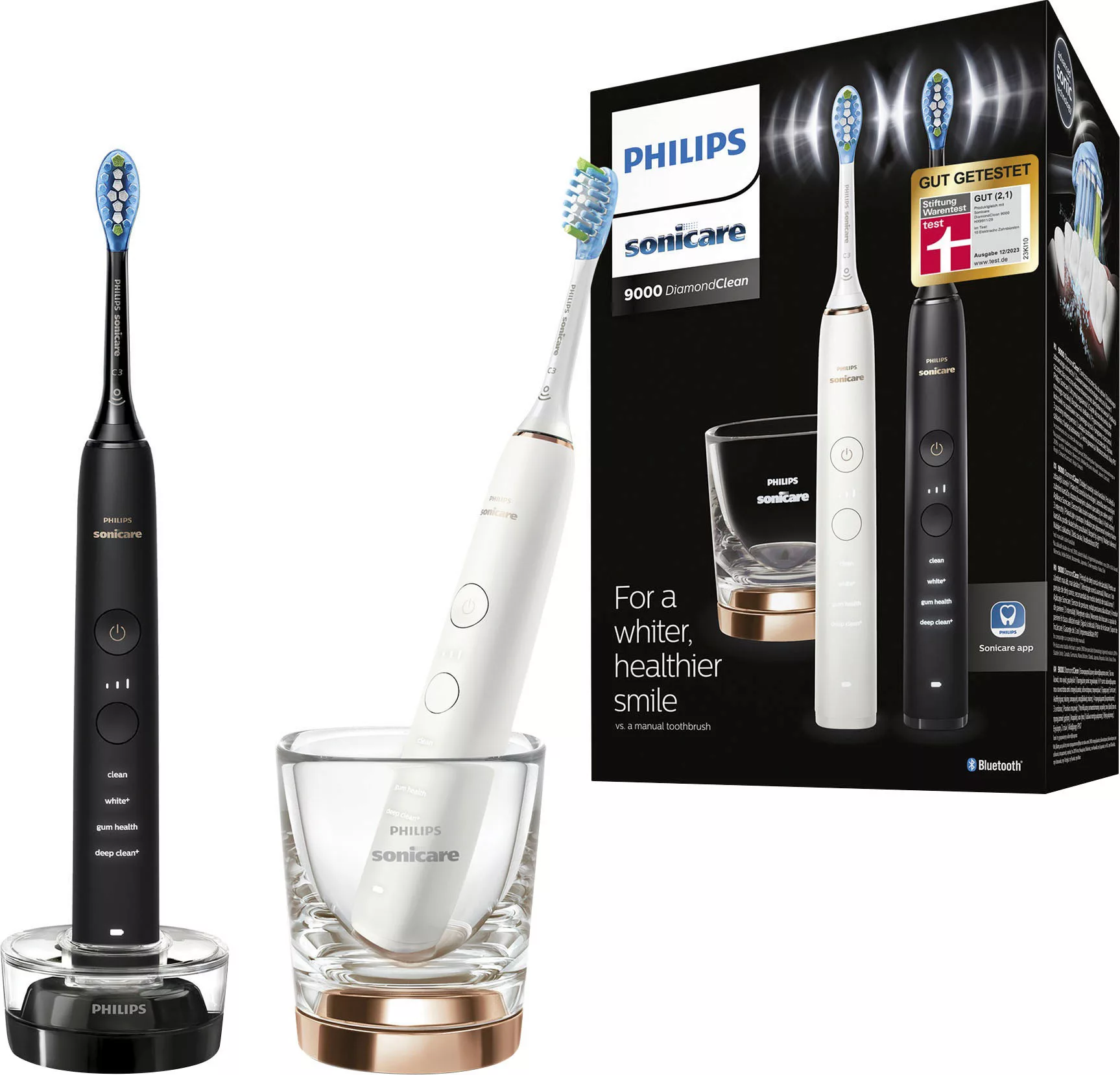 Philips Sonicare Elektrische Zahnbürste »DiamondClean 9000 HX9914«, 2 St. A günstig online kaufen