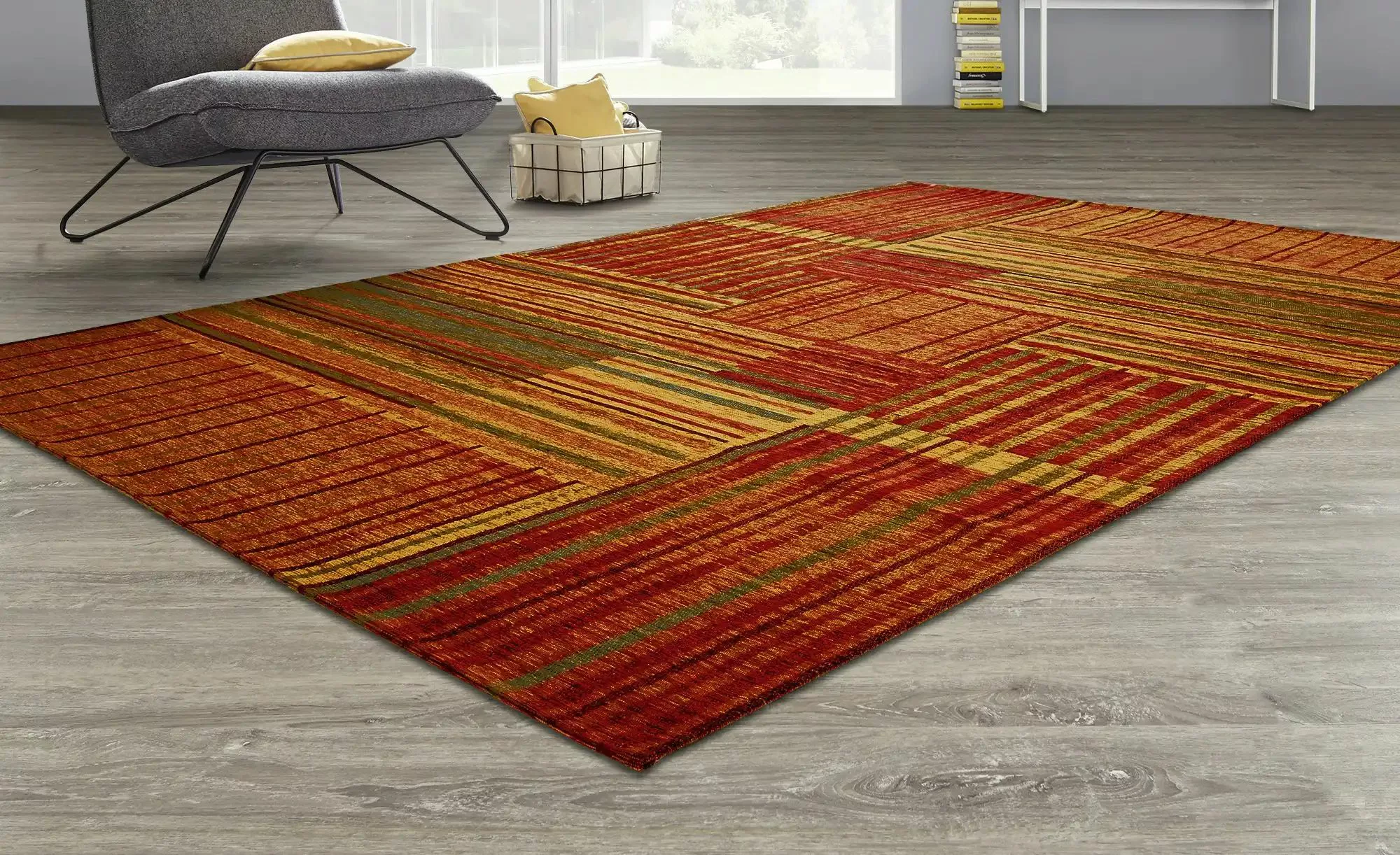 TOM TAILOR HOME Teppich »Stripy Pat«, rechteckig, 5 mm Höhe, Flachgewebe, m günstig online kaufen