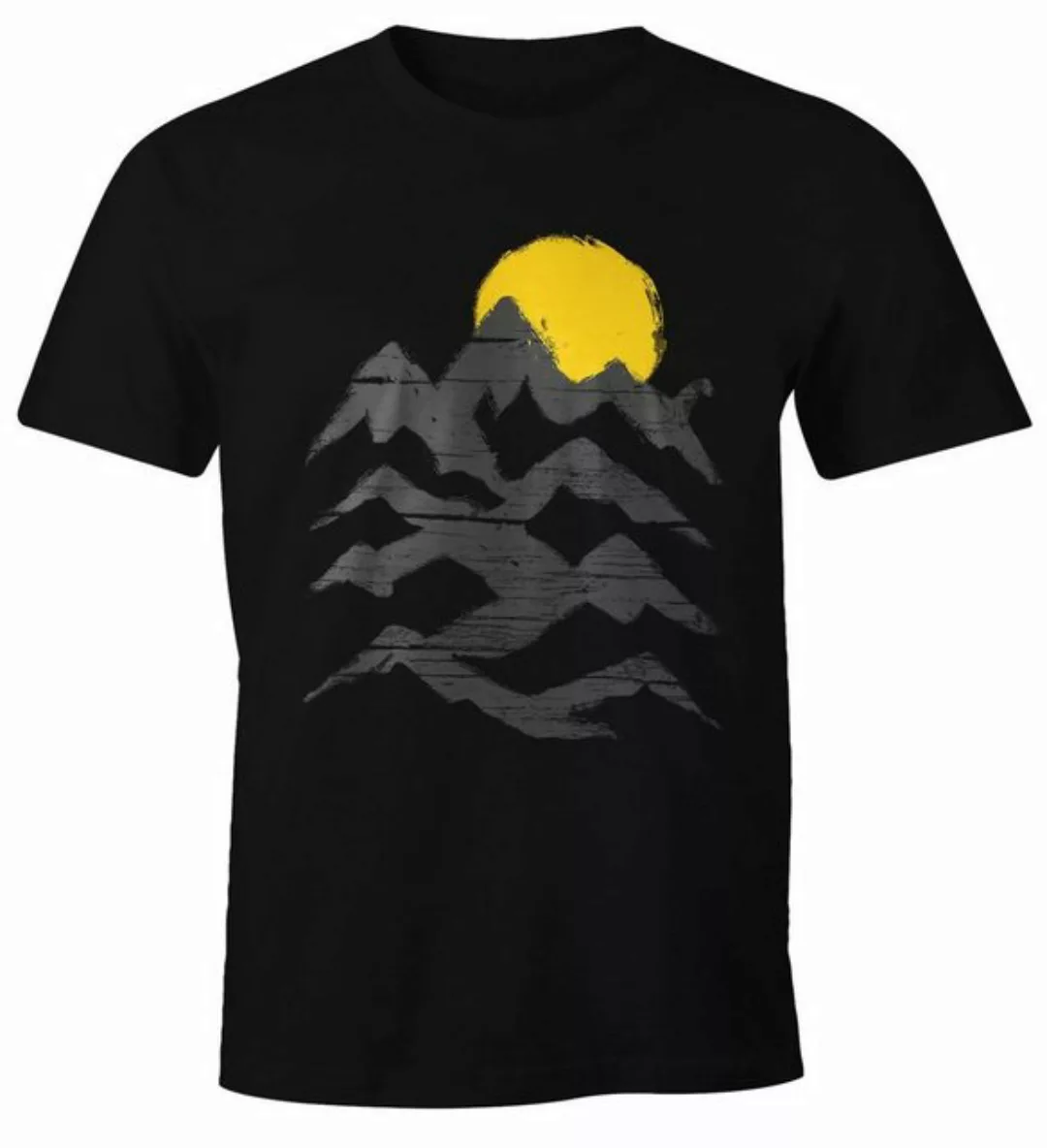 MoonWorks Print-Shirt Wandern Herren T-Shirt Berge Sonnenaufgang mit Print günstig online kaufen