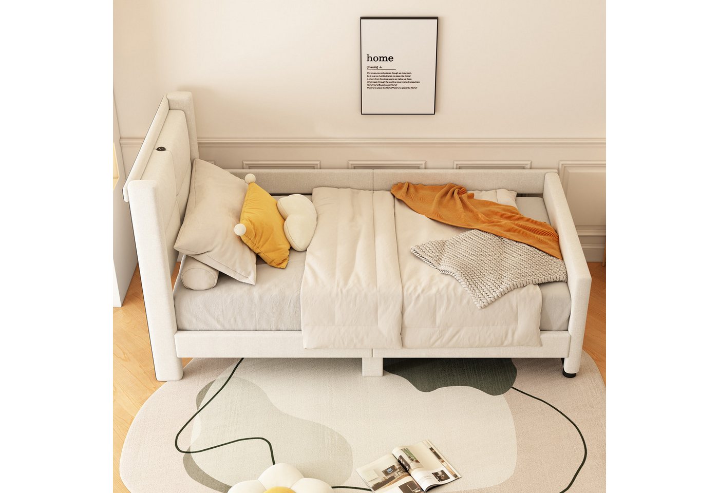 REDOM Polsterbett Einzelbett Kinderbett, mit USB-Anschluss (minimalistische günstig online kaufen