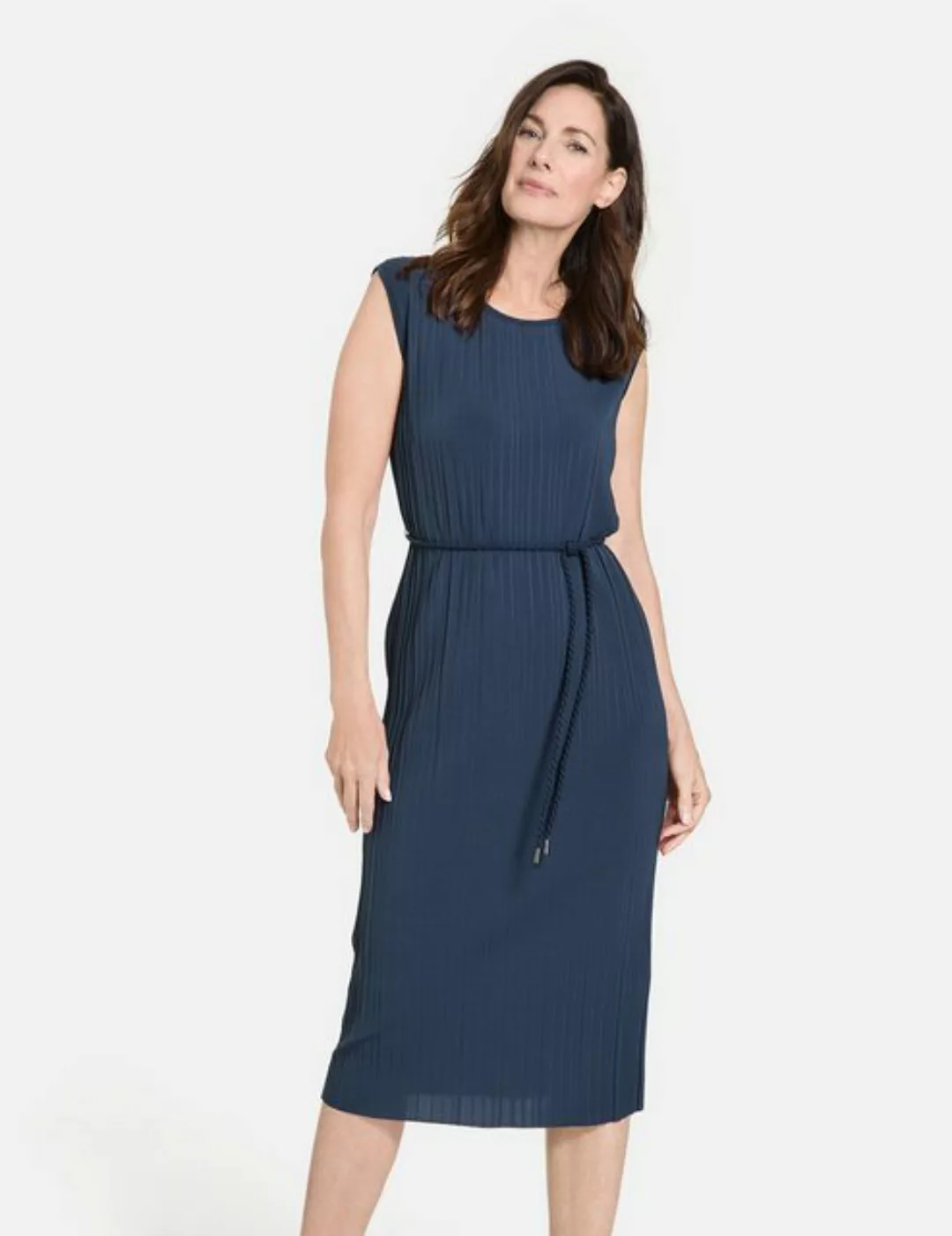 GERRY WEBER Midikleid Plisseekleid mit Kordel-Taillenband günstig online kaufen
