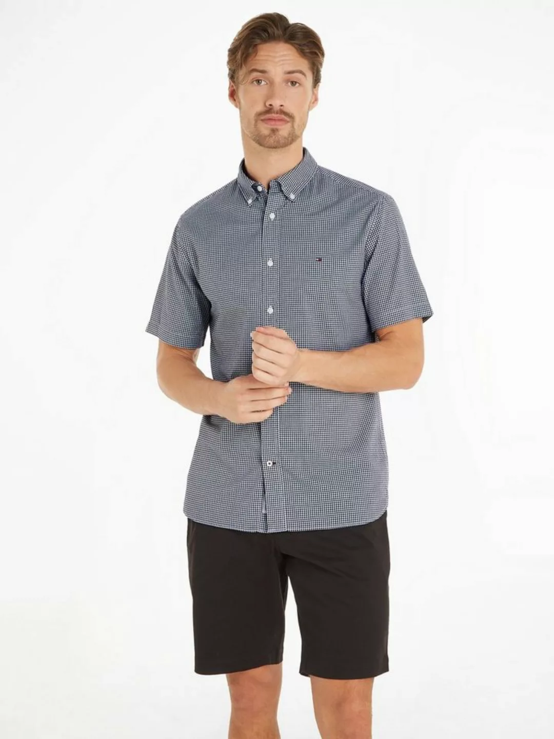 Tommy Hilfiger Kurzarmhemd FLEX GINGHAM RF SHIRT günstig online kaufen