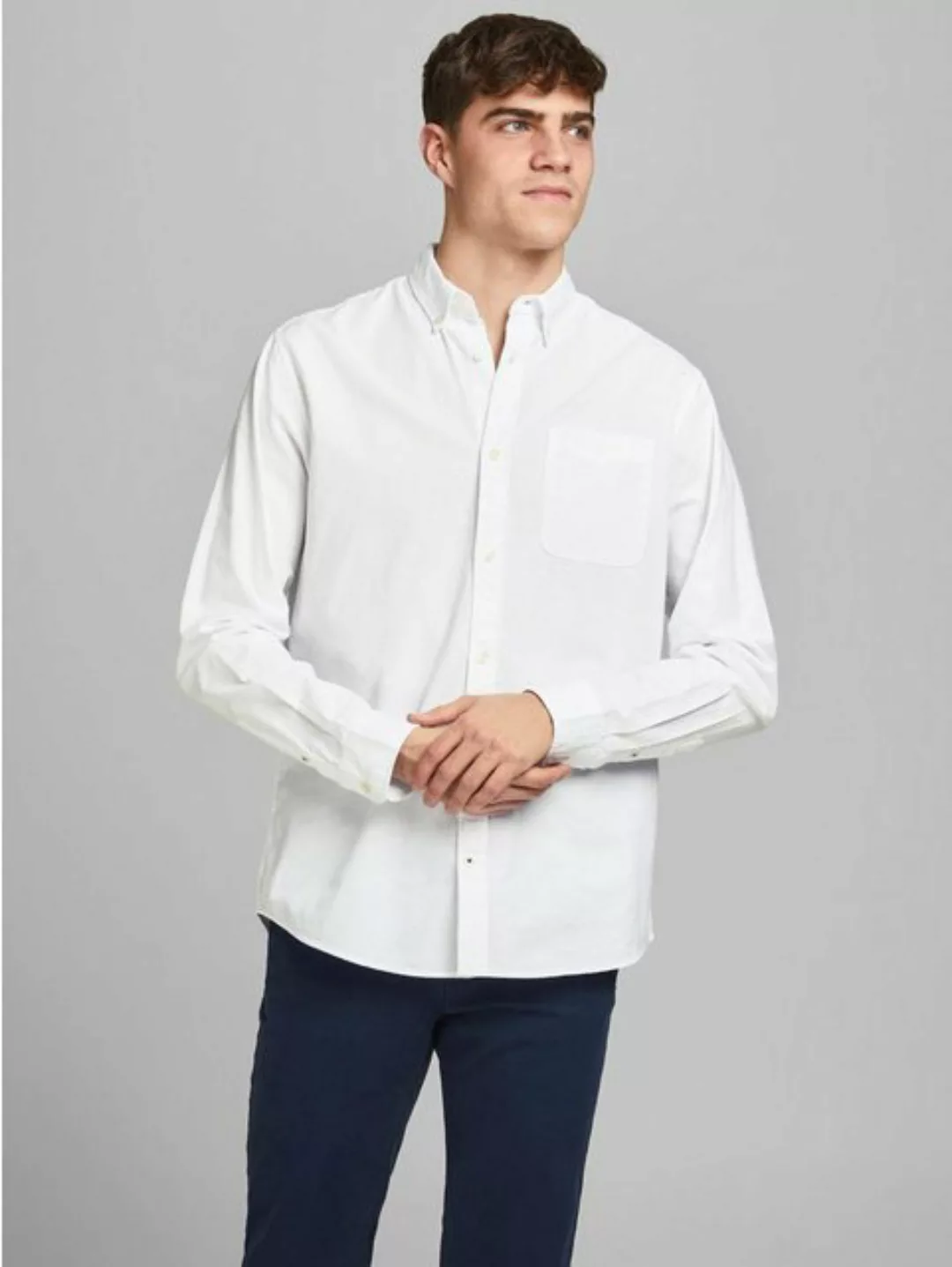 Jack & Jones Herren Freizeit Hemd JJEOXFORD - Slim Fit günstig online kaufen