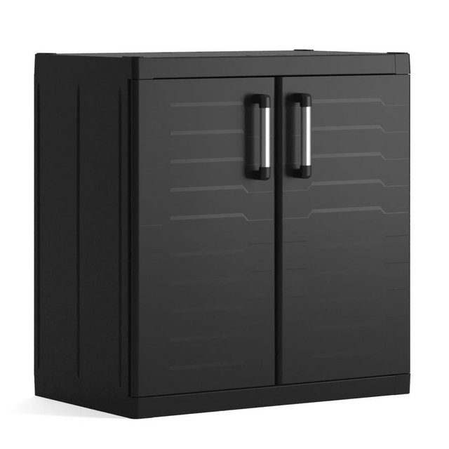 Keter Fächerschrank Lagerschrank Detroit Niedrig XL Schwarz (1-St) günstig online kaufen