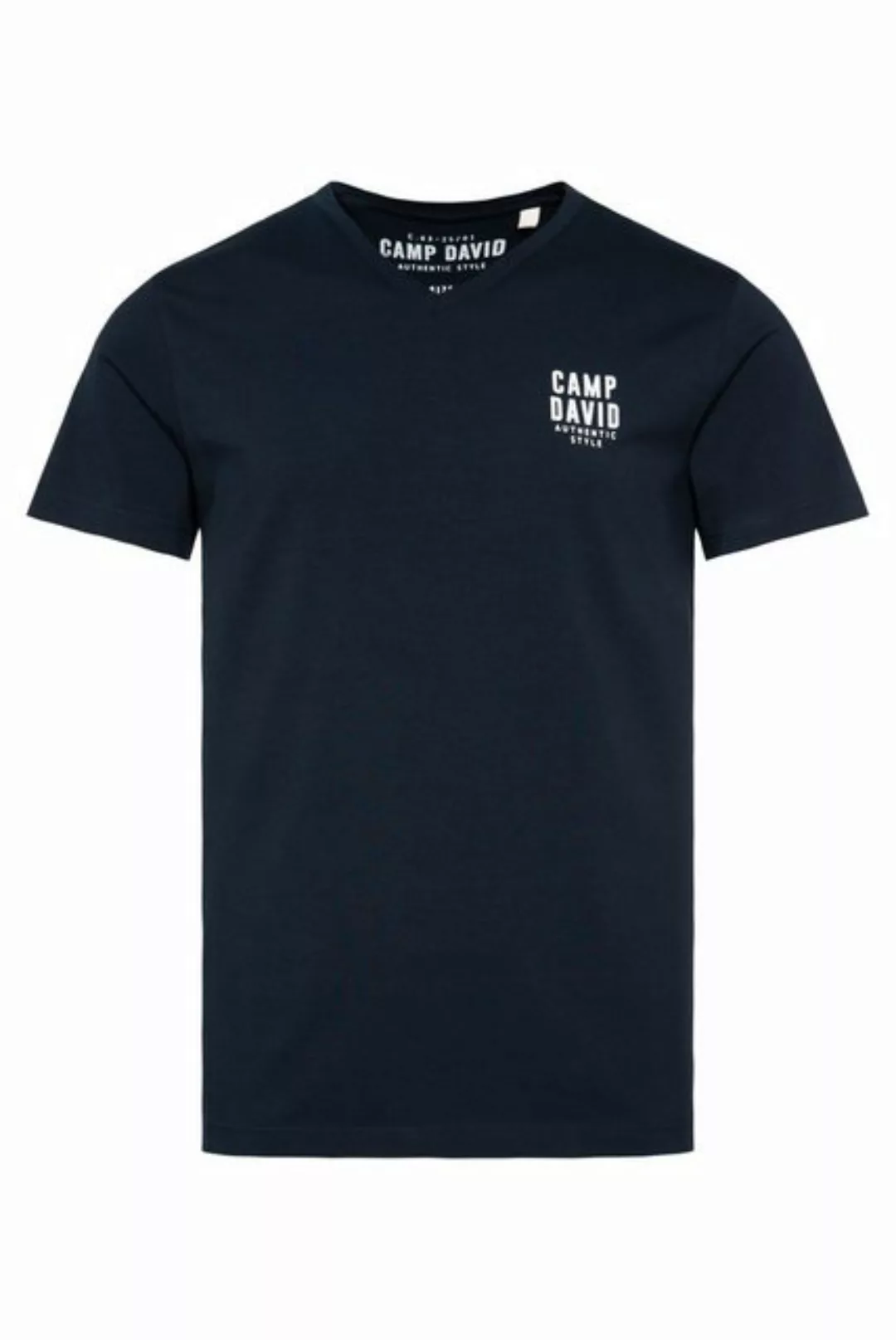 CAMP DAVID V-Shirt mit Logo-Print auf der Brust günstig online kaufen