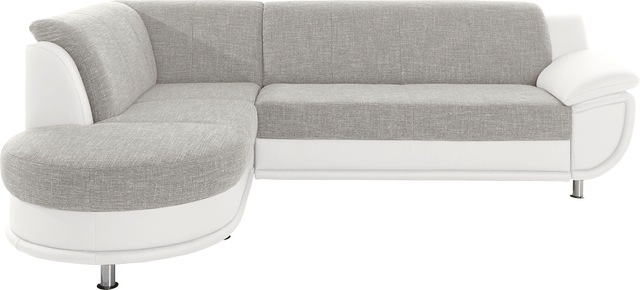 TRENDMANUFAKTUR Ecksofa "Rondo 3, zeitlos und bequem, Materialmix, breite A günstig online kaufen