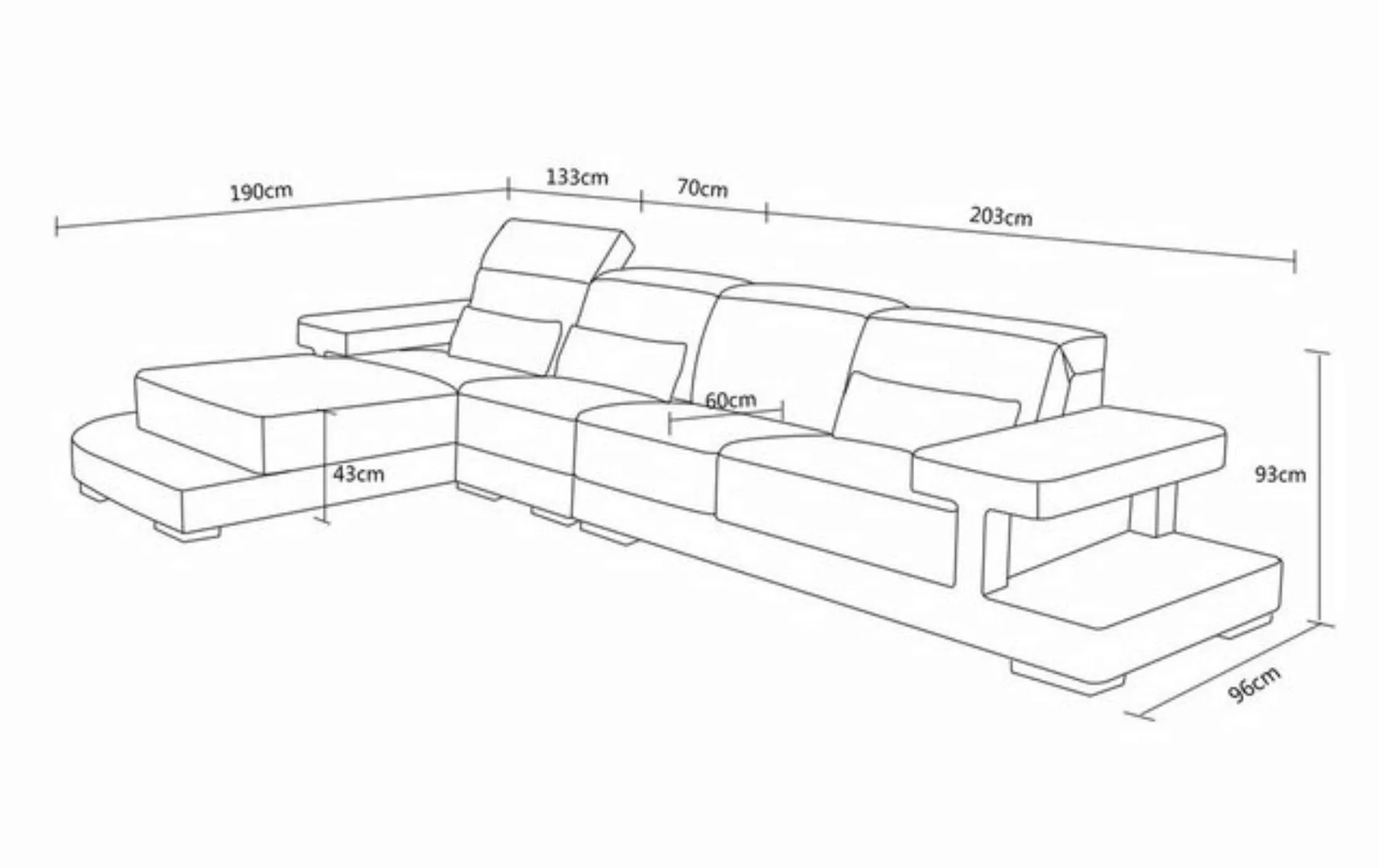 Xlmoebel Ecksofa Modernes Ecksofa mit L-Form aus Stoff und Design-Polsterun günstig online kaufen