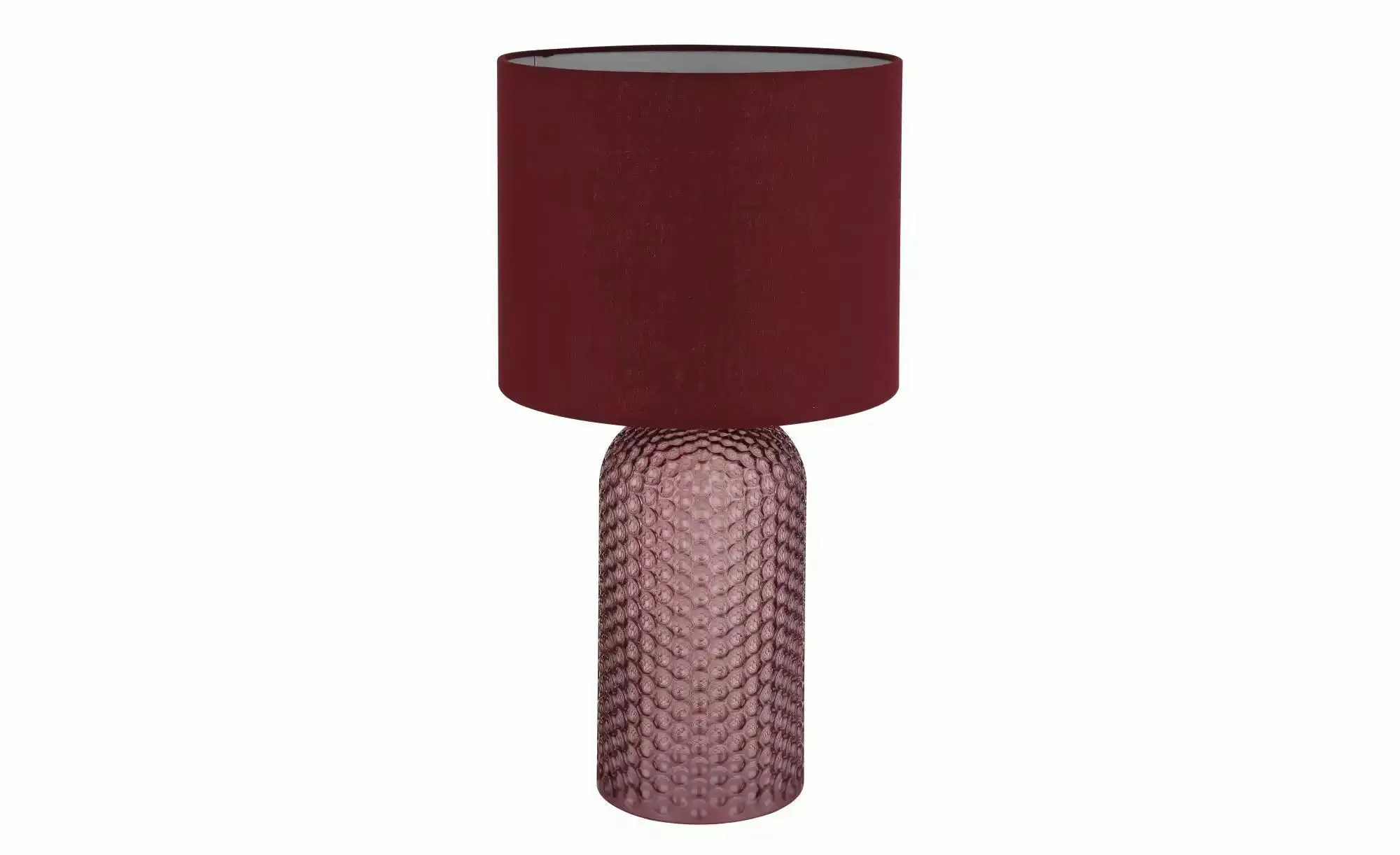 Tischlampe Sofia, rot, Höhe 50 cm, Stoff/Glas günstig online kaufen