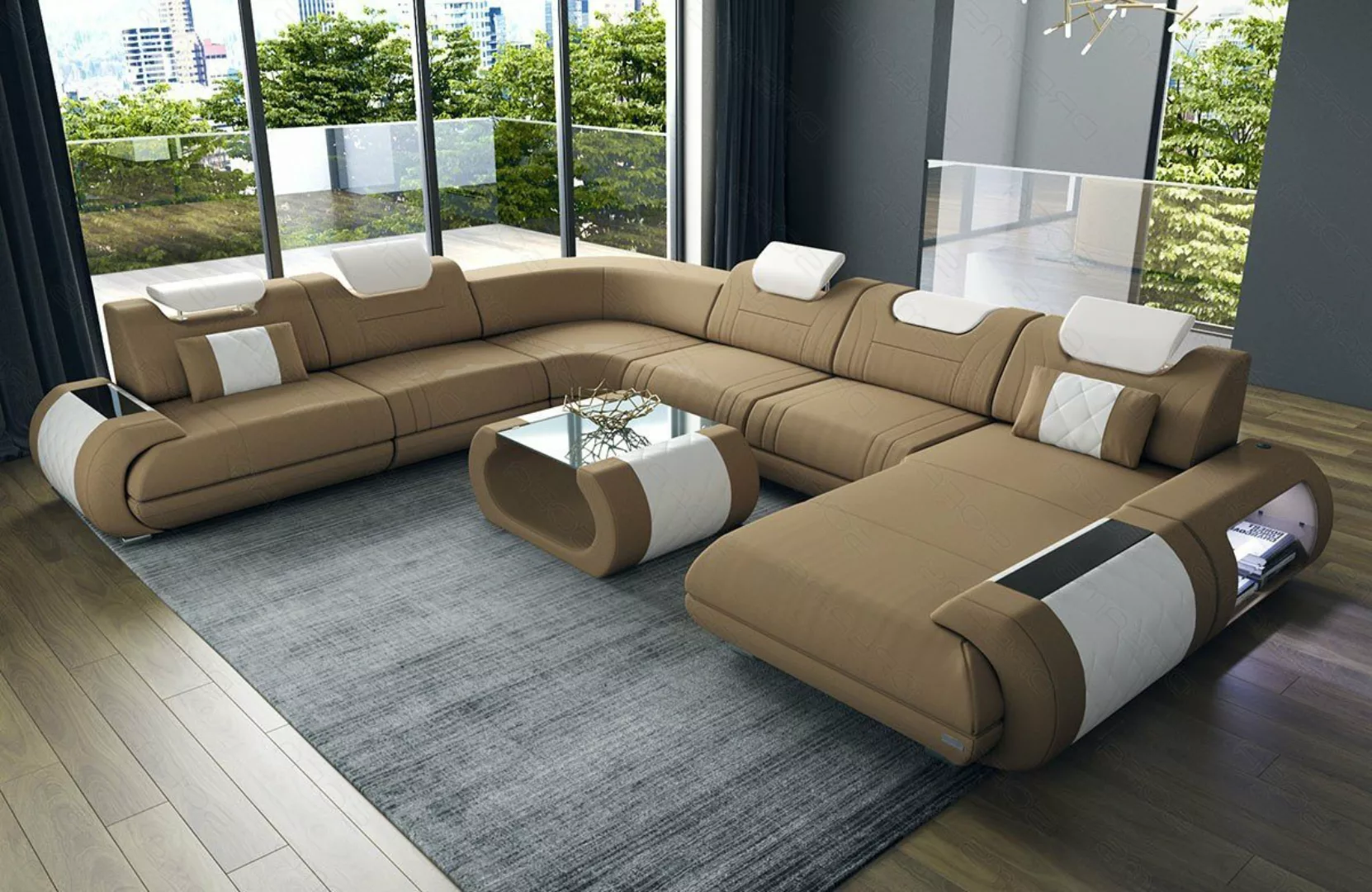 Sofa Dreams Wohnlandschaft Polsterstoff Stoff Sofa Rimini XXL M Mikrofaser günstig online kaufen