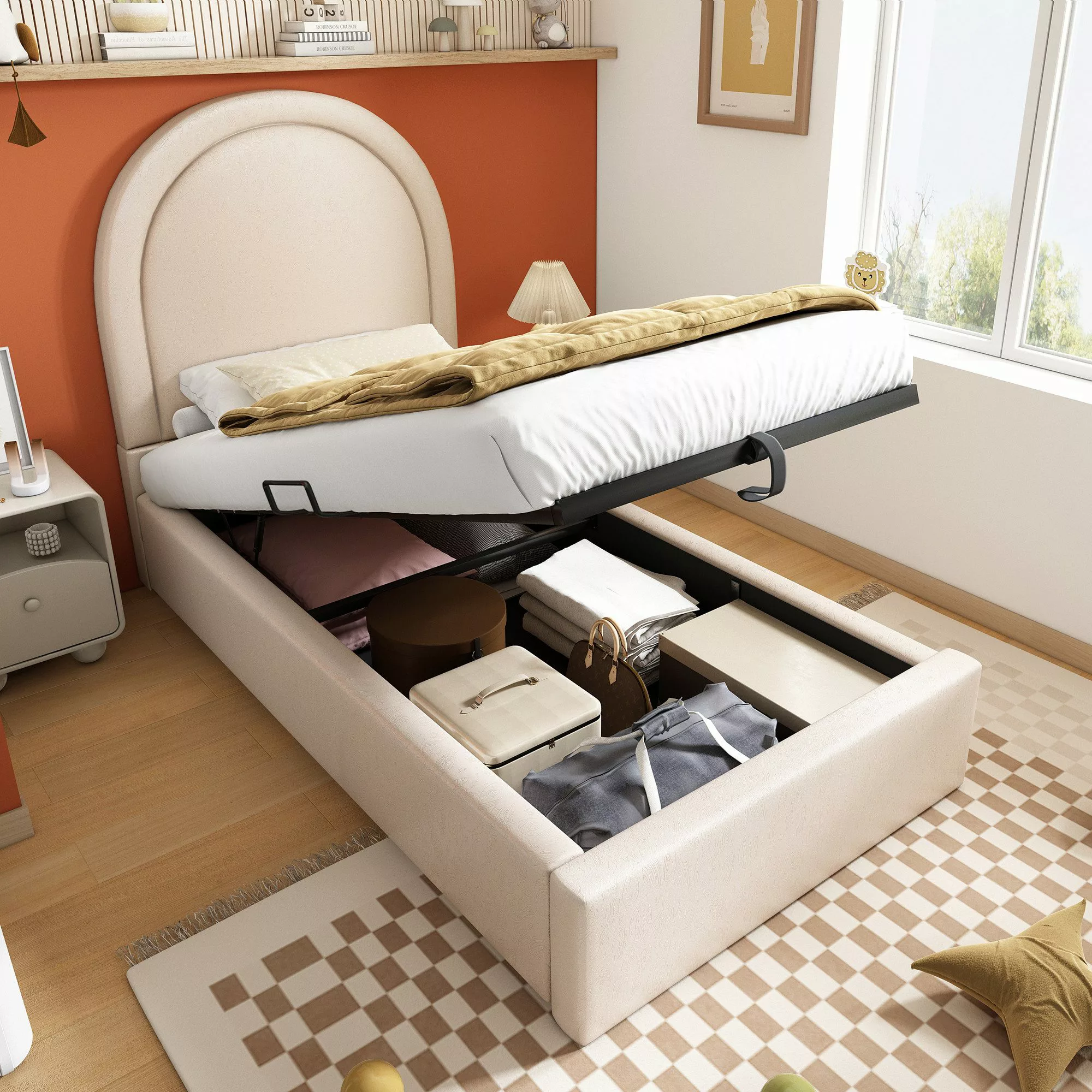 TavilaEcon Boxspringbett Einzelbett mit kosmischem Muster, günstig online kaufen