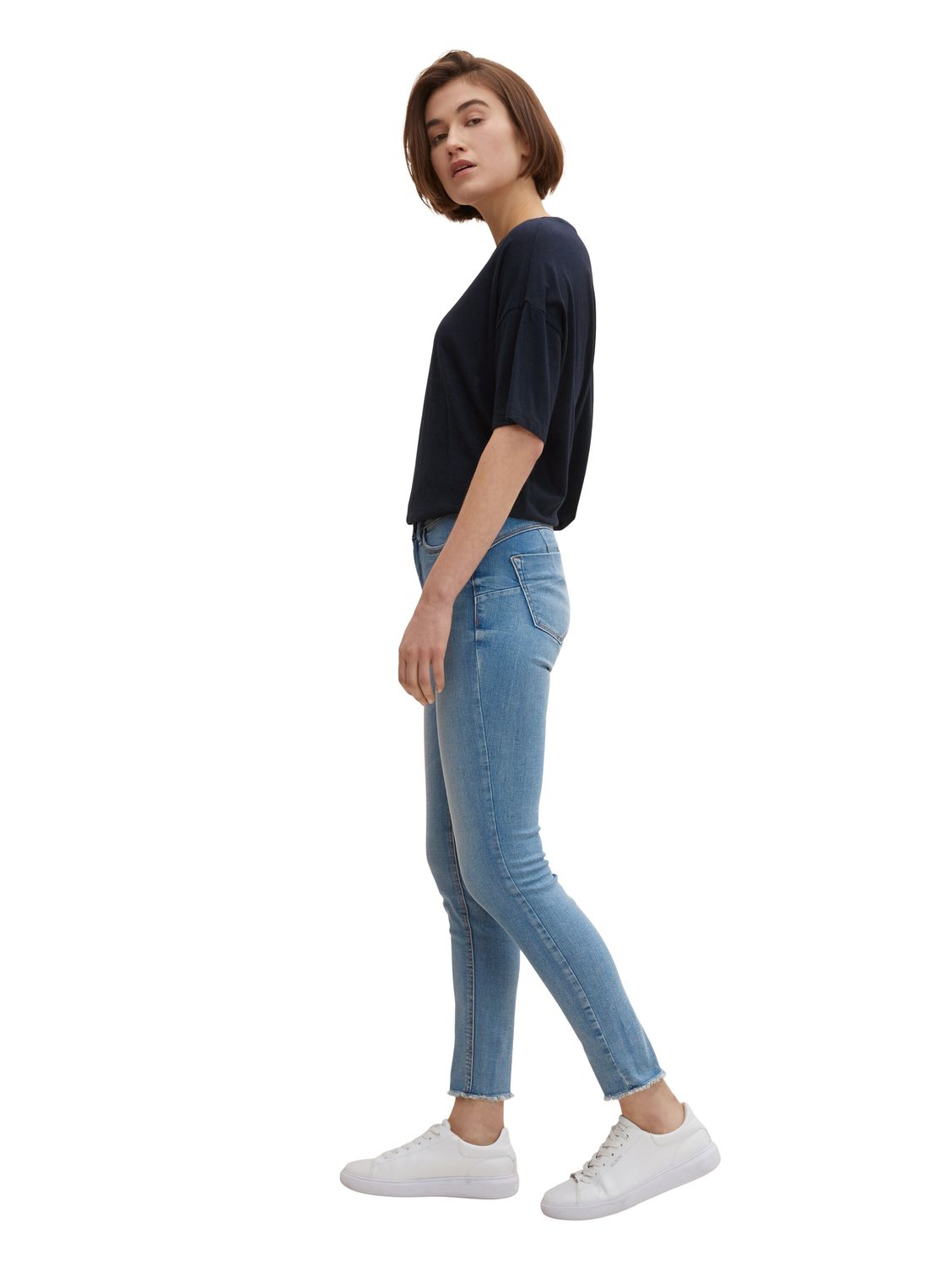 Tom Tailor Denim Damen Jeans JONA - Extra Skinny Fit - Blau - Used Light St günstig online kaufen