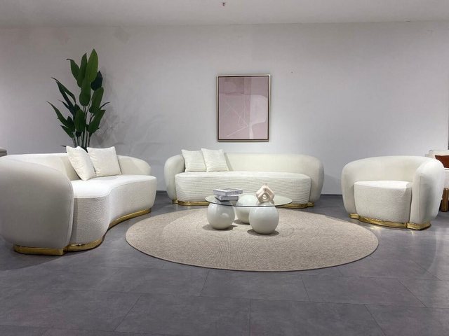 Nobelaa Sofa Sitzgruppe/Sofa Set - Wohnzimmergarnitur "Dahlia" 3+3+1 günstig online kaufen