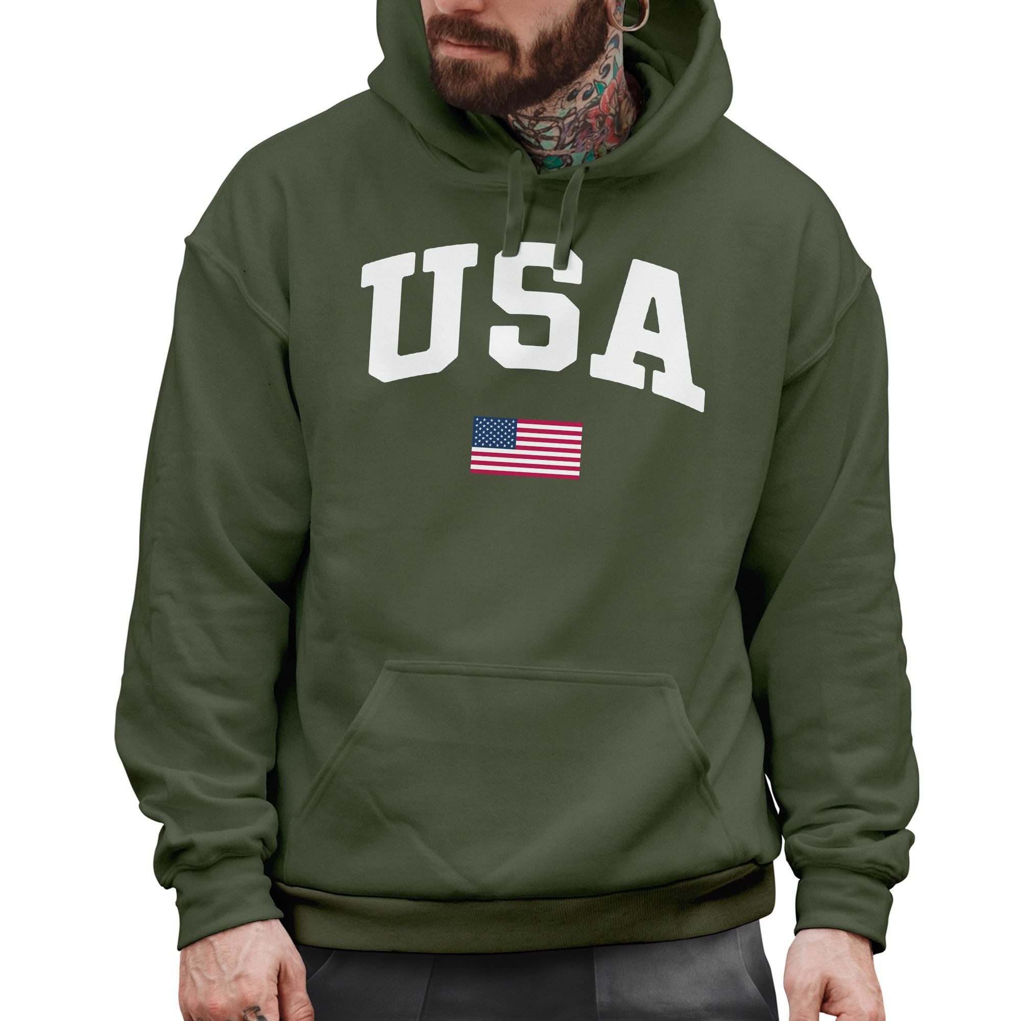 Neverless Hoodie Hoodie Herren USA Schriftzug günstig online kaufen