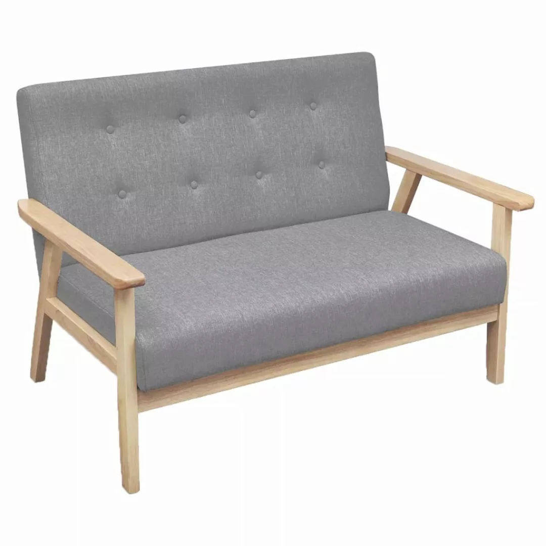 2-sitzer-sofa Stoff Hellgrau günstig online kaufen