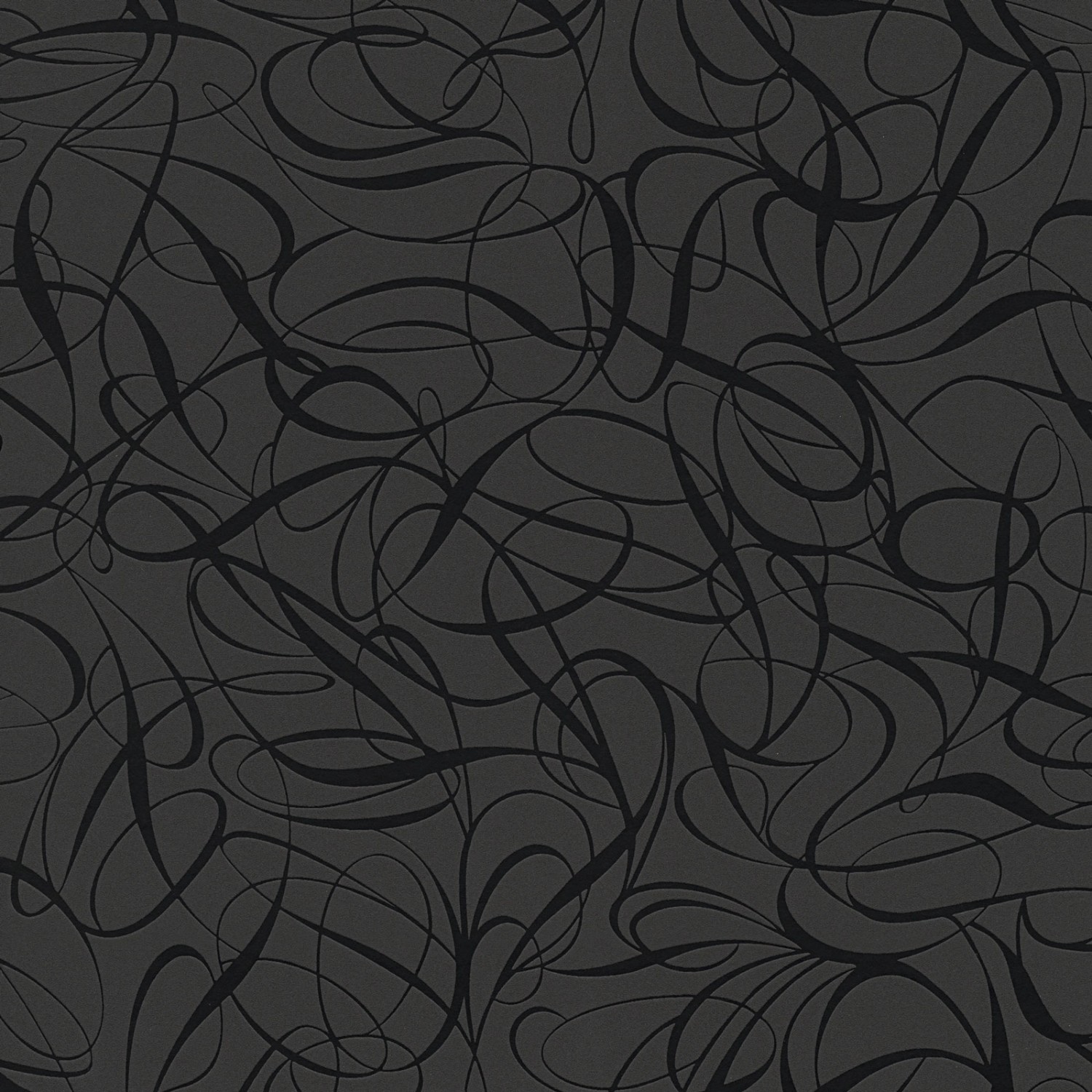 Bricoflor Schwarze Tapete Modern Geschwungene Linien Vliestapete Abstrakt f günstig online kaufen