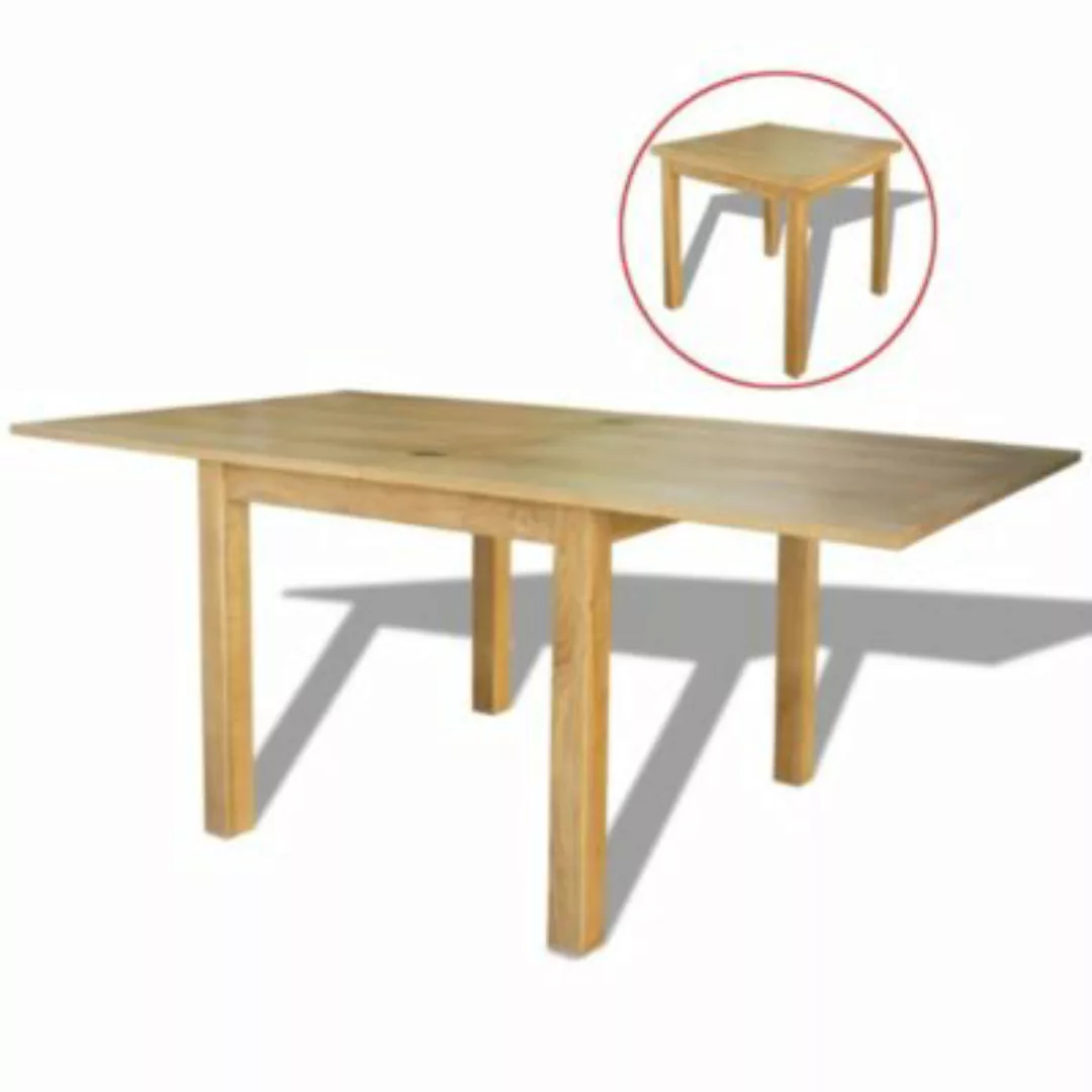 vidaXL Ausziehbarer Tisch Eiche 170x85x75 cm Ausziehbarer Tisch braun günstig online kaufen