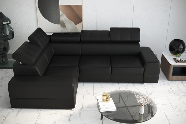 Xlmoebel Ecksofa Neu Luxus Ecksofa mit L-Form, Textilbezug und Bettfunktion günstig online kaufen