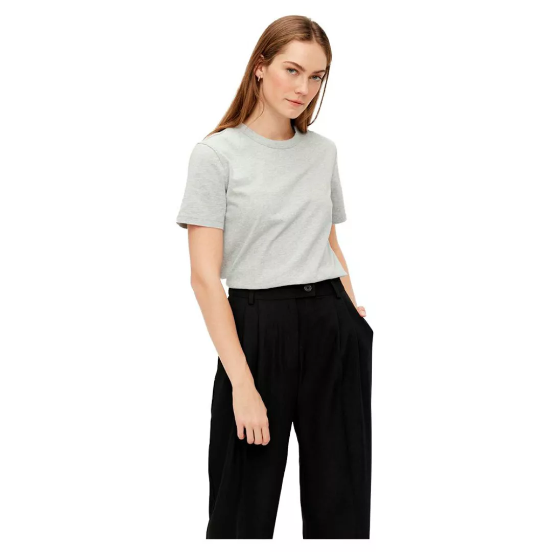 Yas Sarita Kurzärmeliges T-shirt L Light Grey Melange günstig online kaufen