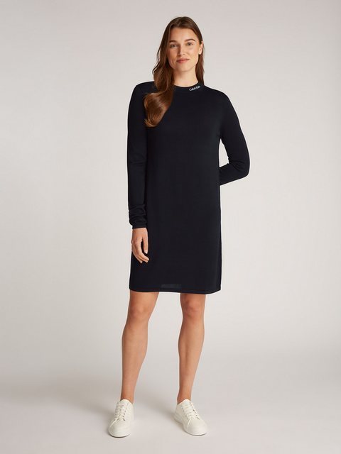 Calvin Klein Jeans Maxikleid SMOOTH YARN SWEATER DRESS mit Logodruck günstig online kaufen