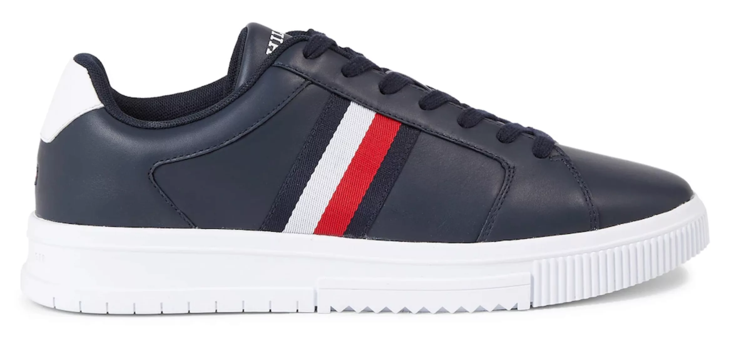 Tommy Hilfiger Sneaker "SUPERCUP LTH STRIPES ESS", mitStreifen in Tommy Far günstig online kaufen