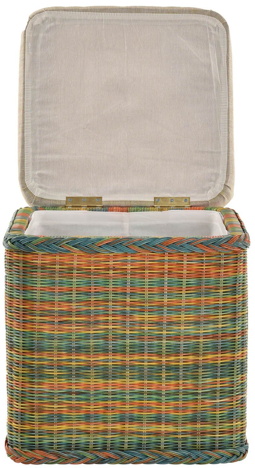 Krines Home Sitztruhe Rattan Wäschekorb Quadratisch günstig online kaufen