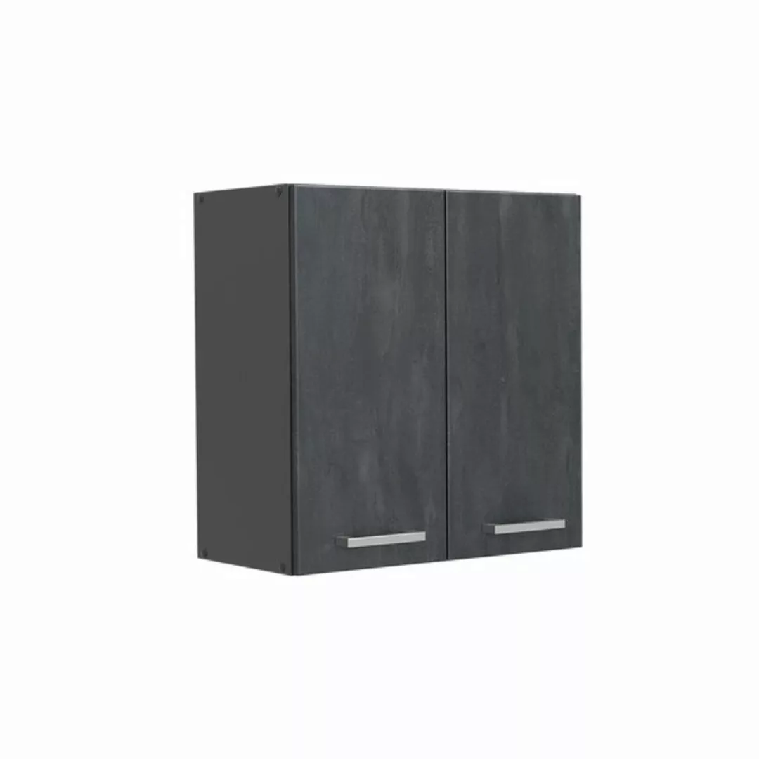 Livinity® Hängeschrank Küchenoberschrank R-Line 60 cm Anthrazit Schwarz Bet günstig online kaufen