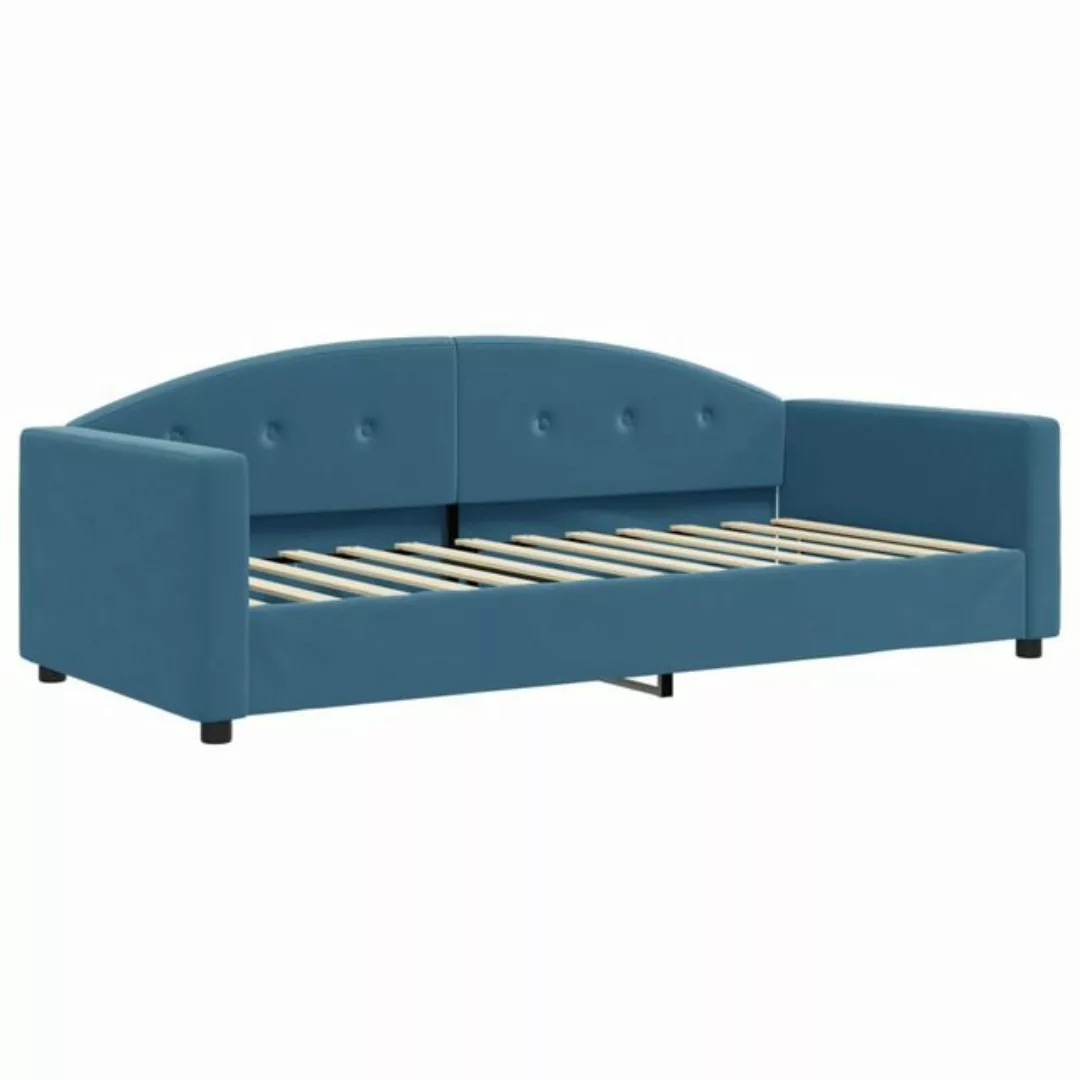 vidaXL Bett Tagesbett Blau 90x200 cm Samt günstig online kaufen