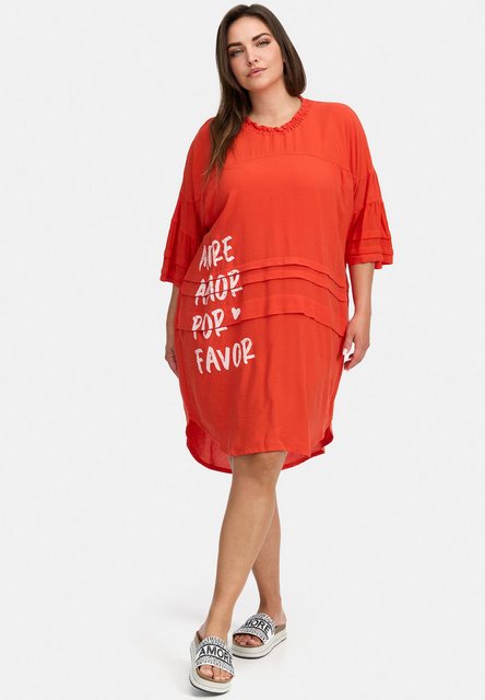 Kekoo A-Linien-Kleid Luftig leichtes Kurzkleid aus Baumwollviskose 'Amor' günstig online kaufen