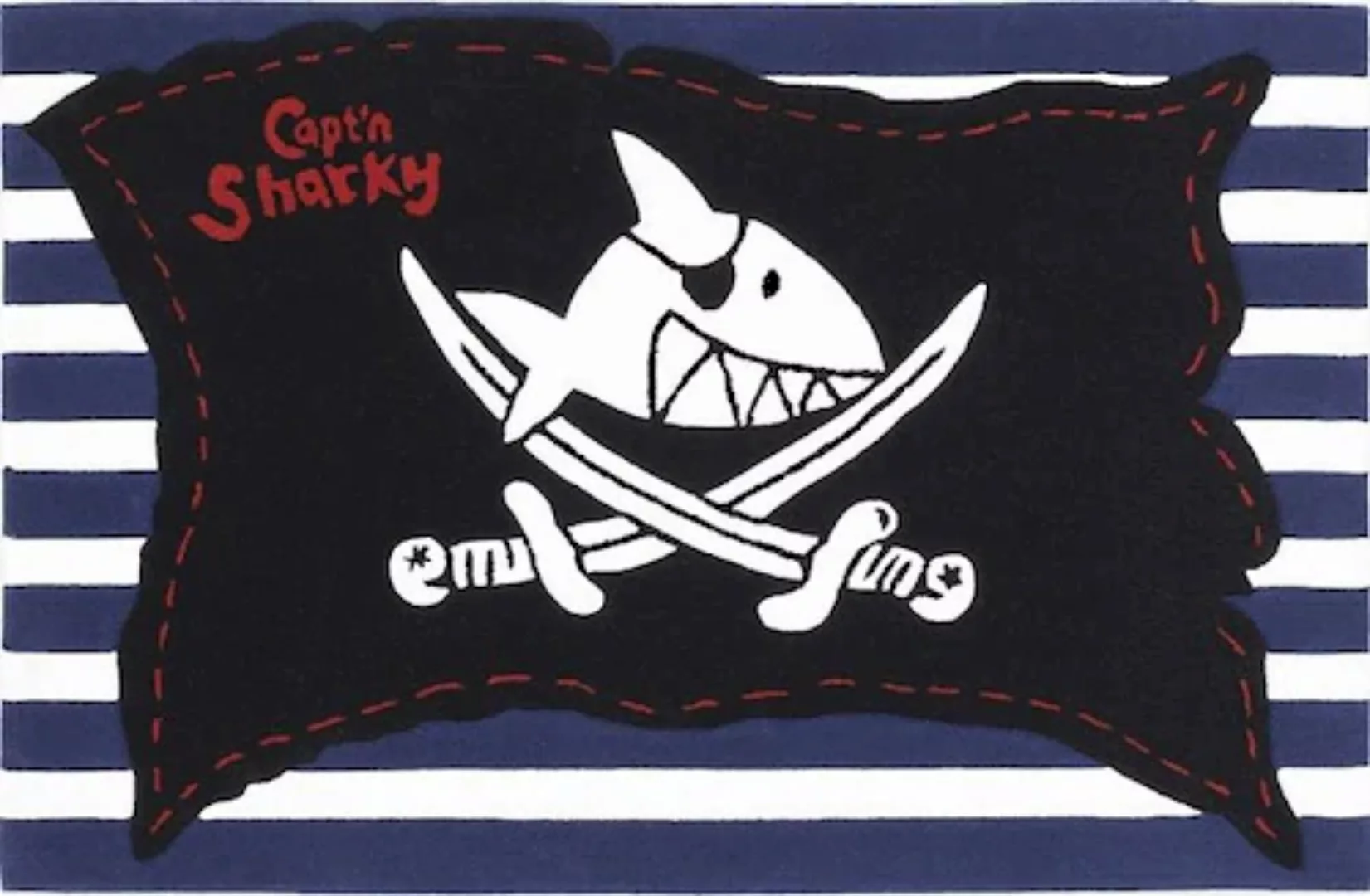 Capt`n Sharky Kinderteppich »H-2991-01«, rechteckig, handgearbeiteter Kontu günstig online kaufen
