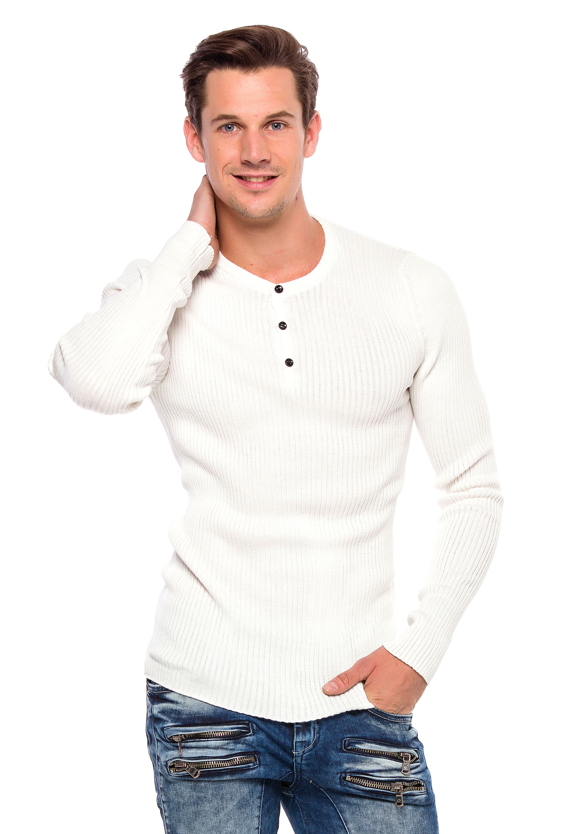 Cipo & Baxx Strickpullover, mit sportlicher Silhouette günstig online kaufen